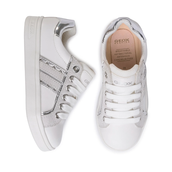 J DJROCK G. G Кроссовки для девочек WHITE/SILVER