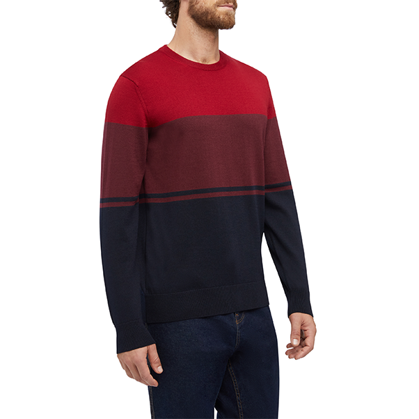 M KNIT COLOR BLOCK - TRICOT ME Свитер REDDAHLI/FIG/SKY CAP