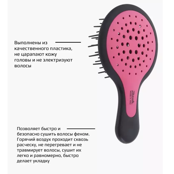 SUPERBRUSH MINI Расческа мини BLACK/PINK