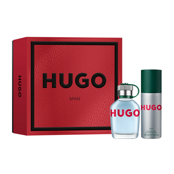 HUGO MAN Набор (Туалетная вода 75 мл + дезодорант-спрей 150 мл)