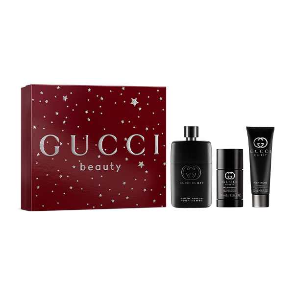 GUILTY POUR HOMME Набор (Парфюмерная вода 90 мл + гель для душа 50 мл + дезодорант 75 мл)